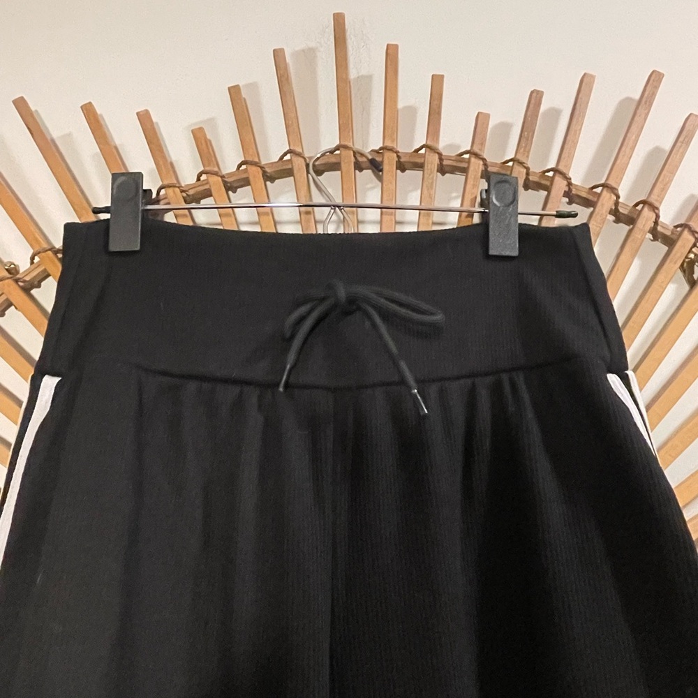 HALARA Black Ribbed Fabric High Waist Knit Track Pantts Sz M Sporty Athleisure - Picture 9 of 16